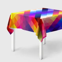 Скатерть 3D Пиксельная радуга