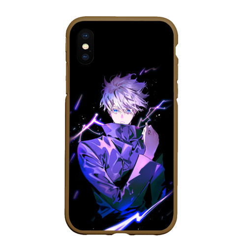 Чехол для iPhone XS Max матовый Jujutsu Kaisen, цвет коричневый