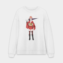 Мужской свитшот oversize без начеса хлопок Kagura Gintama