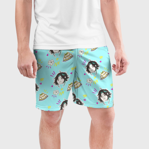 Мужские шорты спортивные Сяо и тофу, цвет 3D печать - фото 3