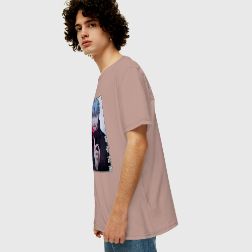 Мужская футболка хлопок Oversize с принтом Магическая битва Toge, вид сбоку #3