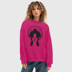 Женский свитшот oversize без начеса хлопок Стальной алхимик - фото 2