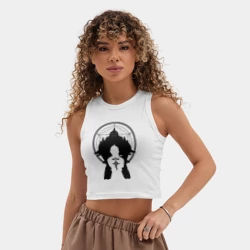 Женская укороченная майка-топ хлопок Стальной алхимик - фото 2