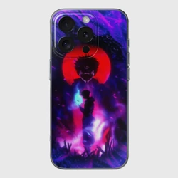 Чехол для iPhone 16 Pro Max силиконовый с защитой камеры Магическая битва Sukuna