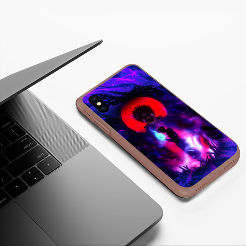 Чехол для iPhone XS Max матовый Магическая битва Sukuna, цвет коричневый - фото 5