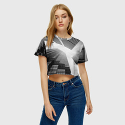 Женская футболка Crop-top 3D Минимализм - фото 2