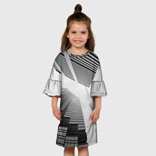 Детское платье 3D Минимализм, цвет 3D печать - фото 4