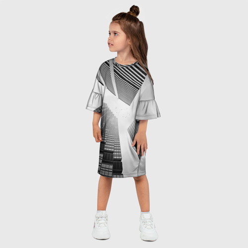 Детское платье 3D Минимализм, цвет 3D печать - фото 3