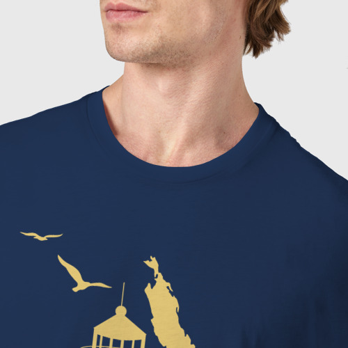 Мужская футболка хлопок Sakhalin, цвет темно-синий - фото 6