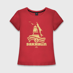 Женская футболка хлопок Slim Sakhalin