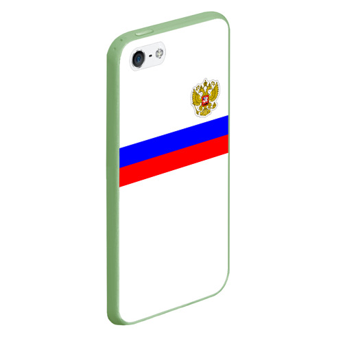 Чехол для iPhone 5/5S матовый СБОРНАЯ РОССИИ 2021, цвет салатовый - фото 3
