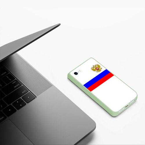 Чехол для iPhone 5/5S матовый СБОРНАЯ РОССИИ 2021, цвет салатовый - фото 5