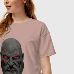 Женская футболка хлопок Oversize Kratos art - фото 2