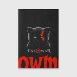 Обложка для паспорта матовая кожа Cat of war