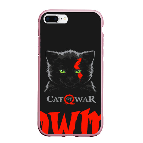 Чехол для iPhone 7/8 Plus матовый с принтом Cat of war, вид спереди №1