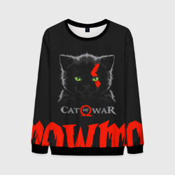 Мужской свитшот 3D Cat of war