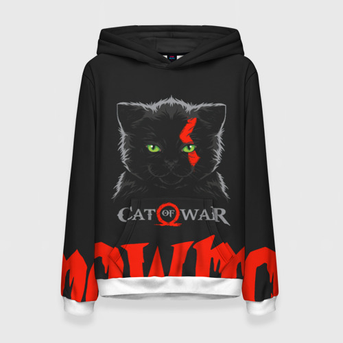 Женская толстовка 3D Cat of war, цвет 3D печать