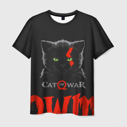 Мужская футболка 3D Cat of war