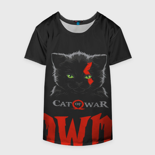 Накидка на куртку 3D Cat of war, цвет 3D печать - фото 4