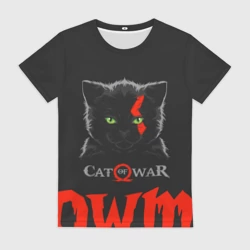 Женская футболка 3D Cat of war