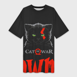 Платье-футболка 3D Cat of war
