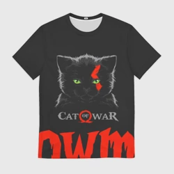 Мужская футболка 3D Cat of war