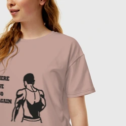 Женская футболка хлопок Oversize Here we go again CJ - фото 2