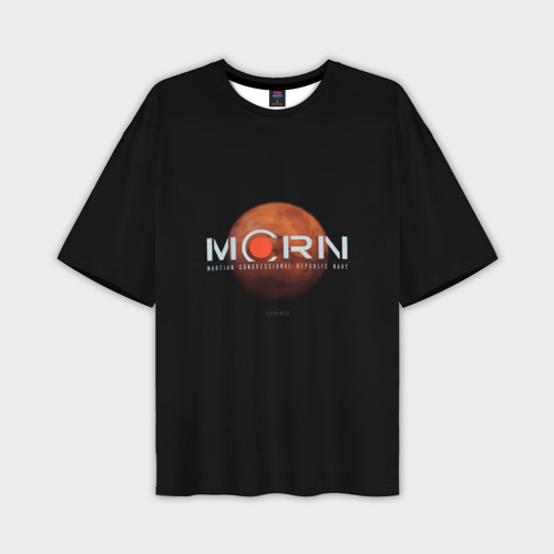 Мужская футболка оверсайз с принтом Марс, вид спереди №1