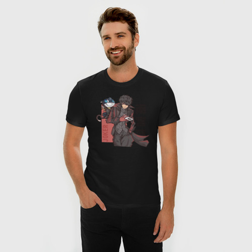 Мужская футболка хлопок Slim Joker, цвет черный - фото 3
