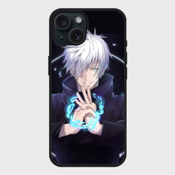 Чехол силиконовый для Apple iPhone 15 матовый Годжо Сатору Gojo Satoru