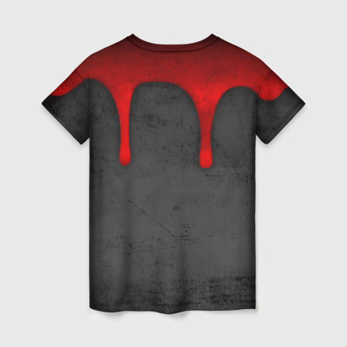 Женская футболка 3D с принтом Little Nightmares 2 кровь, вид сзади #1