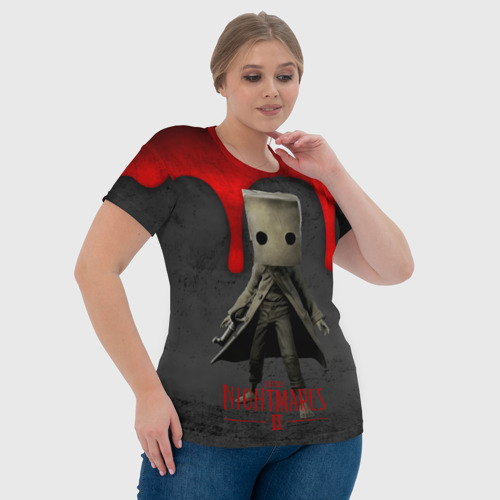 Женская футболка 3D с принтом Little Nightmares 2 кровь, фото #4