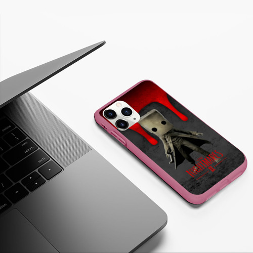 Чехол для iPhone 11 Pro матовый с принтом Little Nightmares 2 кровь, фото #5