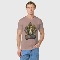 Мужская футболка хлопок Valheim рыцарь и львы - фото 2
