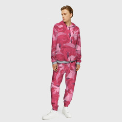 Мужской костюм с толстовкой 3D Розовые фламинго - фото 2