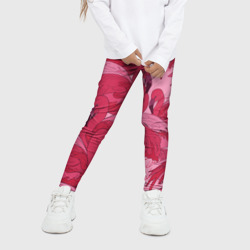 Детские леггинсы 3D Розовые фламинго - фото 2