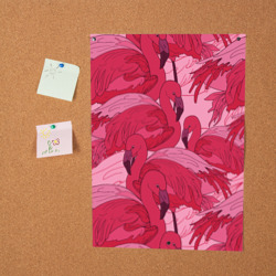 Постер розовые фламинго  - фото 2