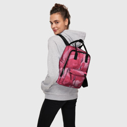 Женский рюкзак 3D розовые фламинго  - фото 2