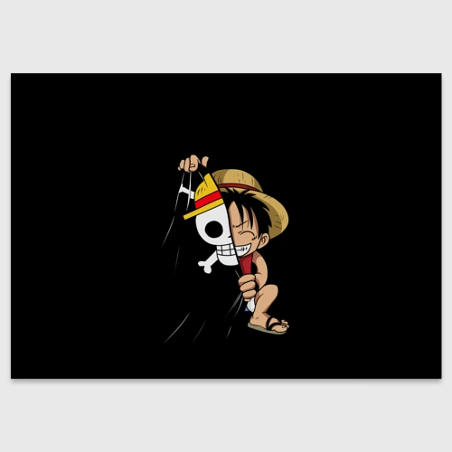 Поздравительная открытка One piece Луффи череп символ