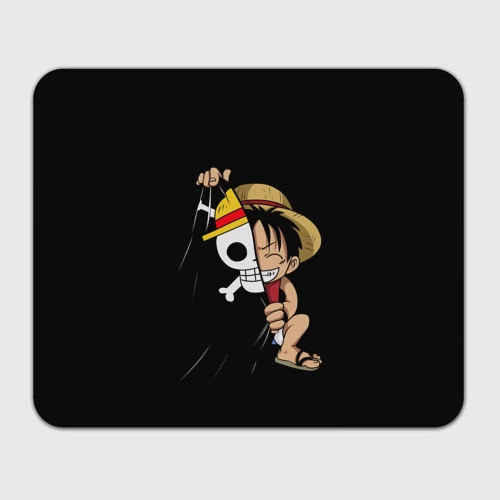 Прямоугольный коврик для мышки One piece Луффи череп символ