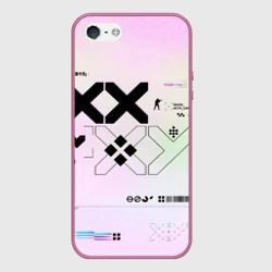 Чехол для iPhone 5/5S матовый Printstream style Поток информации Белизна 0.1,Чернота 0.5,Перламутр 1