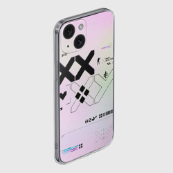 Чехол для iPhone 15 силиконовый с защитой камеры Printstream style Поток информации Белизна 0.1,Чернота 0.5,Перламутр 1 - фото 2