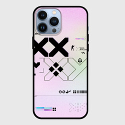 Чехол для iPhone 13 Pro Max Printstream style Поток информации Белизна 0.1,Чернота 0.5,Перламутр 1