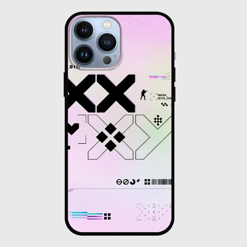 Чехол для iPhone 13 Pro Max Printstream style Поток информации Белизна 0.1,Чернота 0.5,Перламутр 1