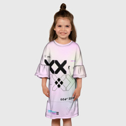 Детское платье 3D Printstream style Поток информации Белизна 0.1,Чернота 0.5,Перламутр 1 - фото 2