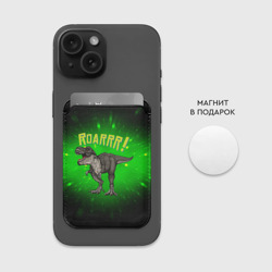 Картхолдер Magsafe магнитный Roarrr! Динозавр T-rex - фото 2