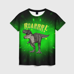 Женская футболка 3D Roarrr! Динозавр T-rex