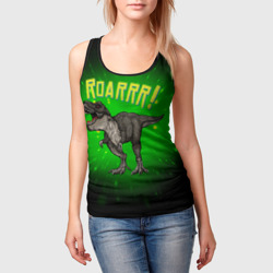 Женская майка 3D Roarrr! Динозавр T-rex - фото 2