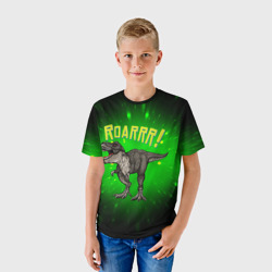 Детская футболка 3D Roarrr! Динозавр T-rex - фото 2