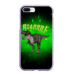 Чехол для iPhone 7Plus/8 Plus матовый Roarrr! Динозавр T-rex